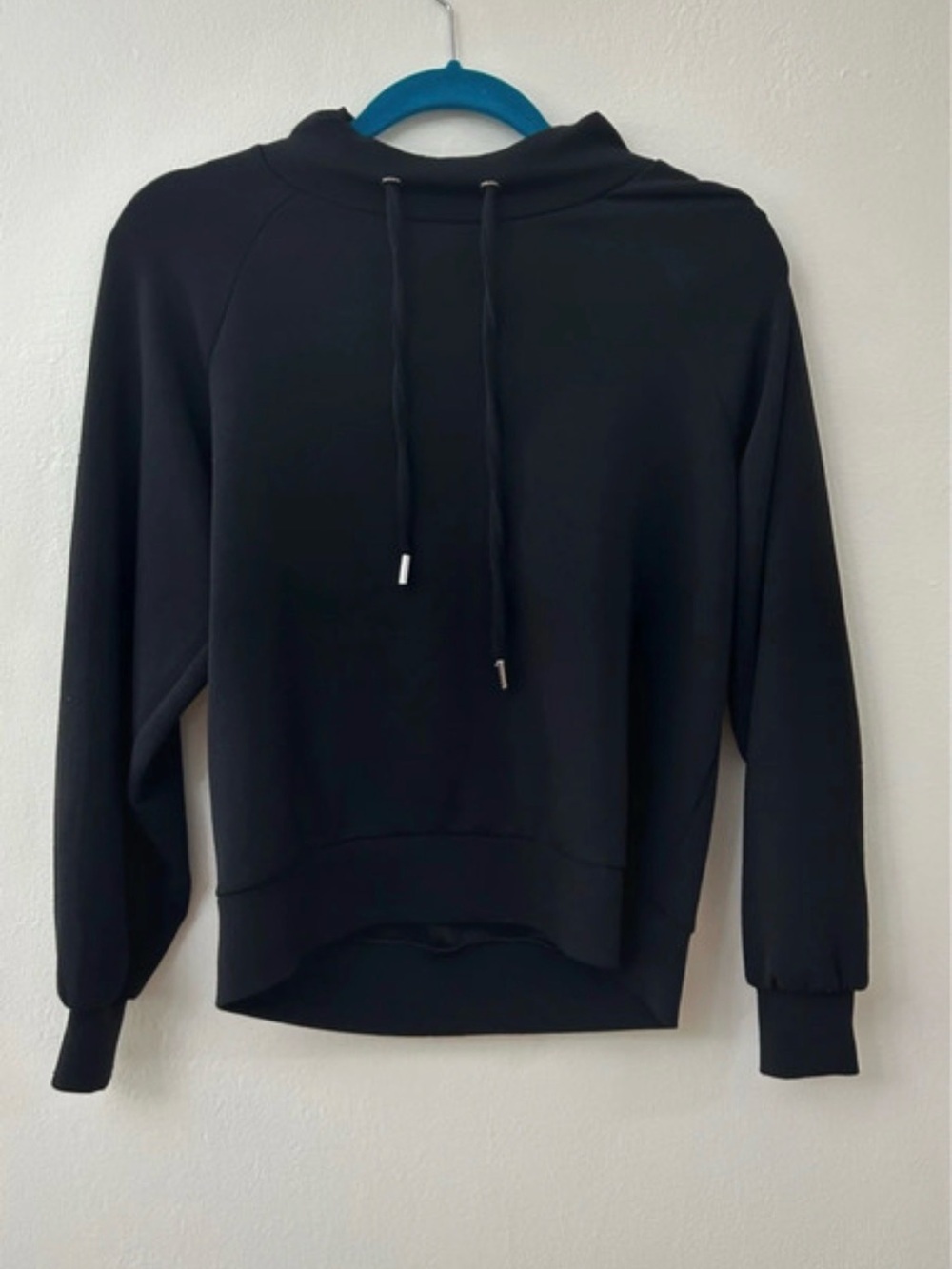 Scoop Women's Black Cowl Neck Hoodie Sweater